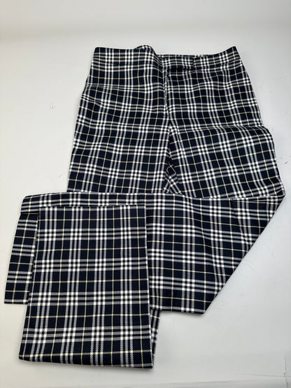 Vintage Burberry Check Trousers Navy Yellow S