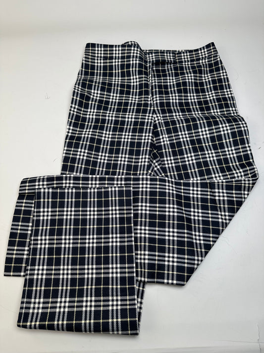 Vintage Burberry Check Trousers Navy Yellow S