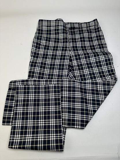 Vintage Burberry Check Trousers Navy Yellow S