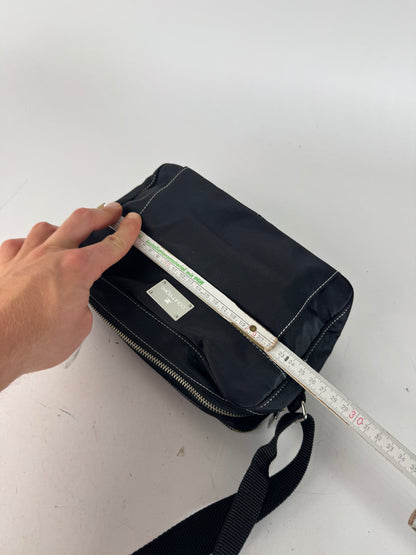 Vintage Courreges Polyester crossbody Bag black