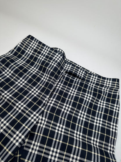 Vintage Burberry Check Trousers Navy Yellow S
