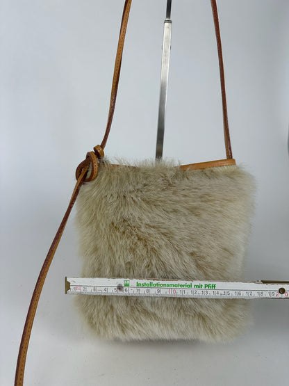 Vintage Courreges Fur Bag White