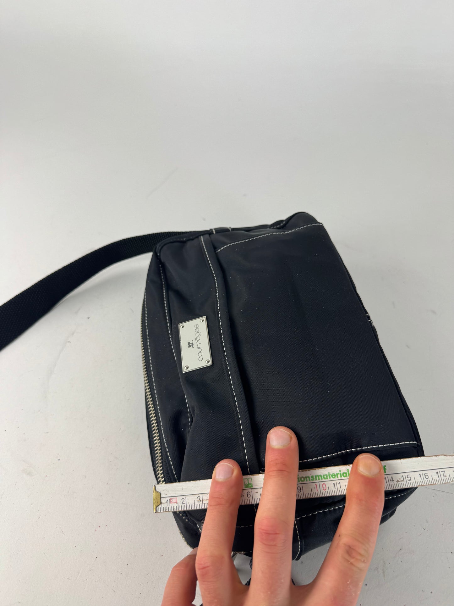 Vintage Courreges Polyester crossbody Bag black