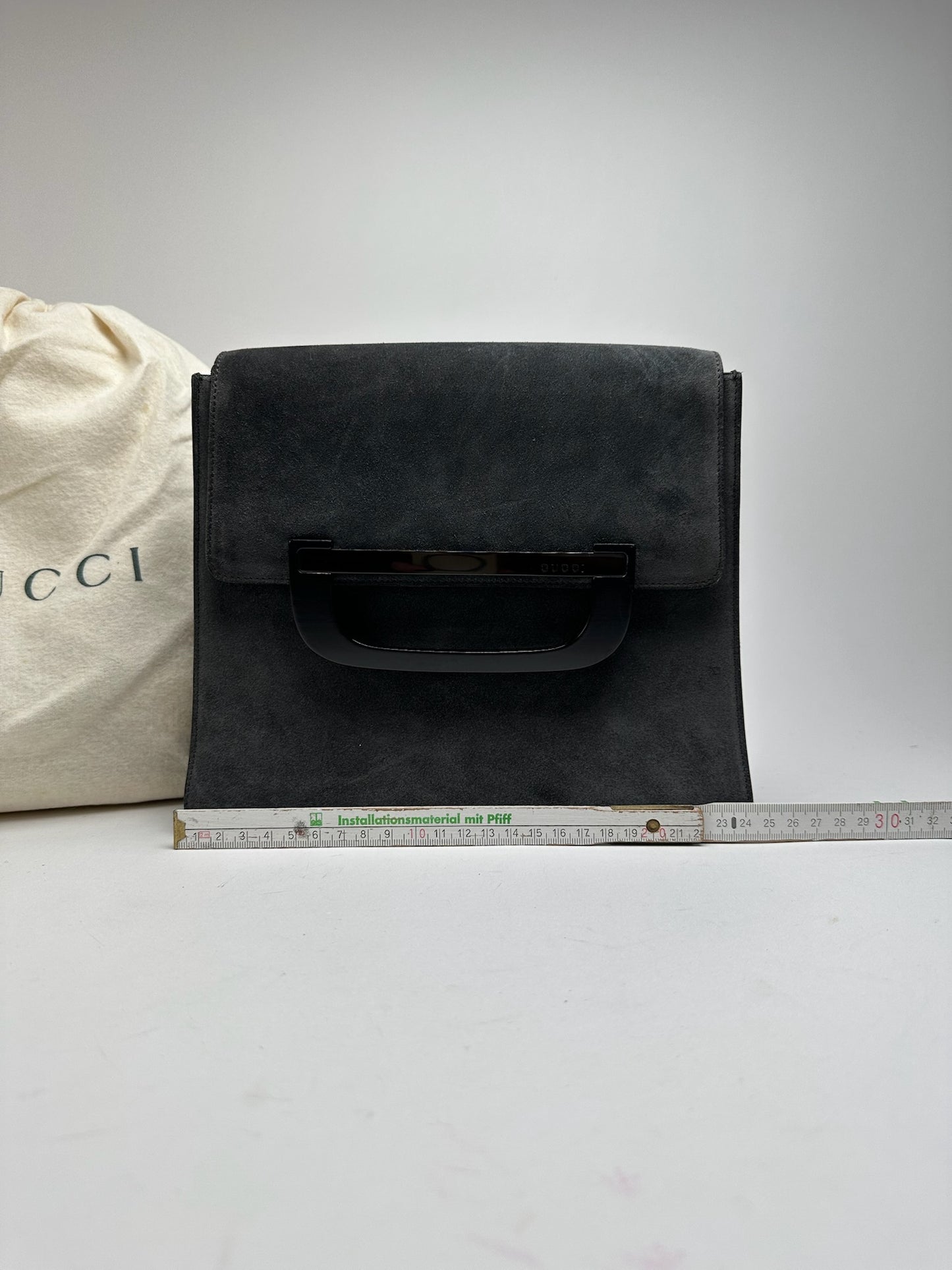 Sac vintage en cuir suédé Gucci gris