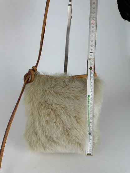 Vintage Courreges Fur Bag White