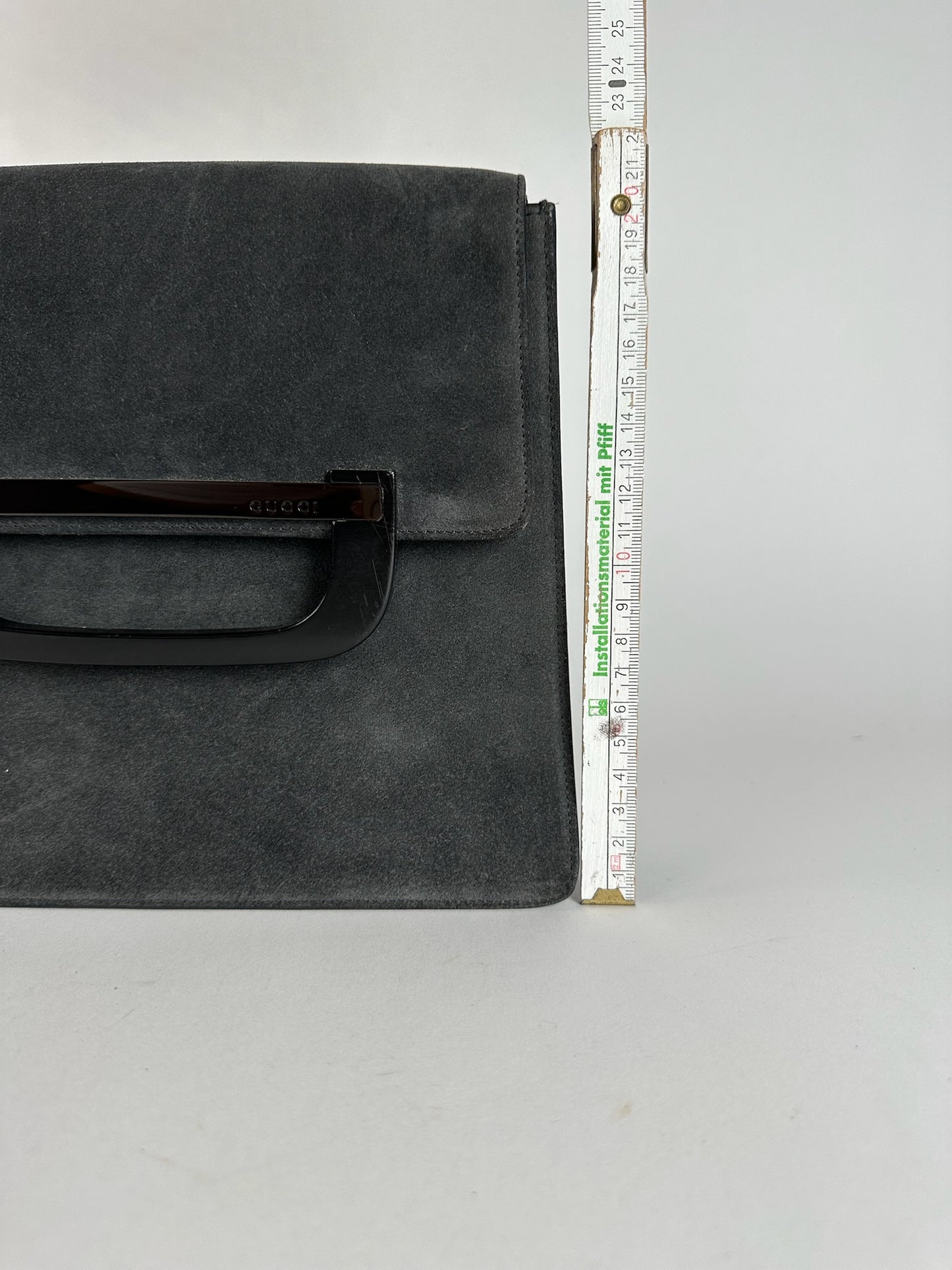 Sac vintage en cuir suédé Gucci gris