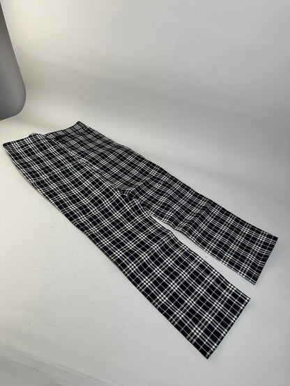 Vintage Burberry Check Trousers Navy Yellow S