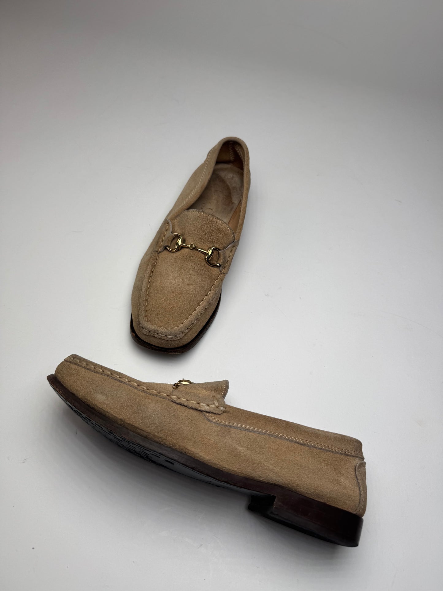 Vintage Gucci Suede Loafer Beige Brown 37,5C