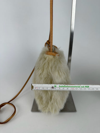 Vintage Courreges Fur Bag White
