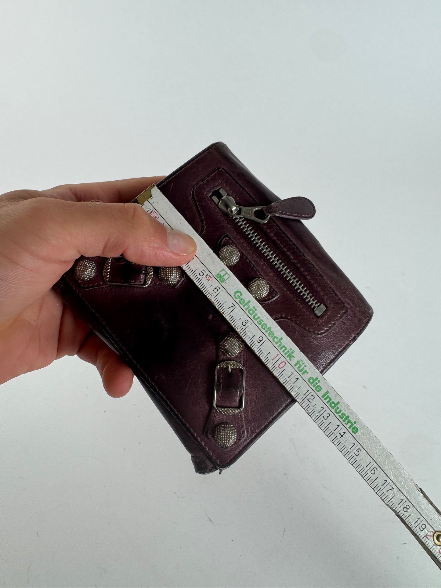 Vintage Balenciaga city leather wallet purple