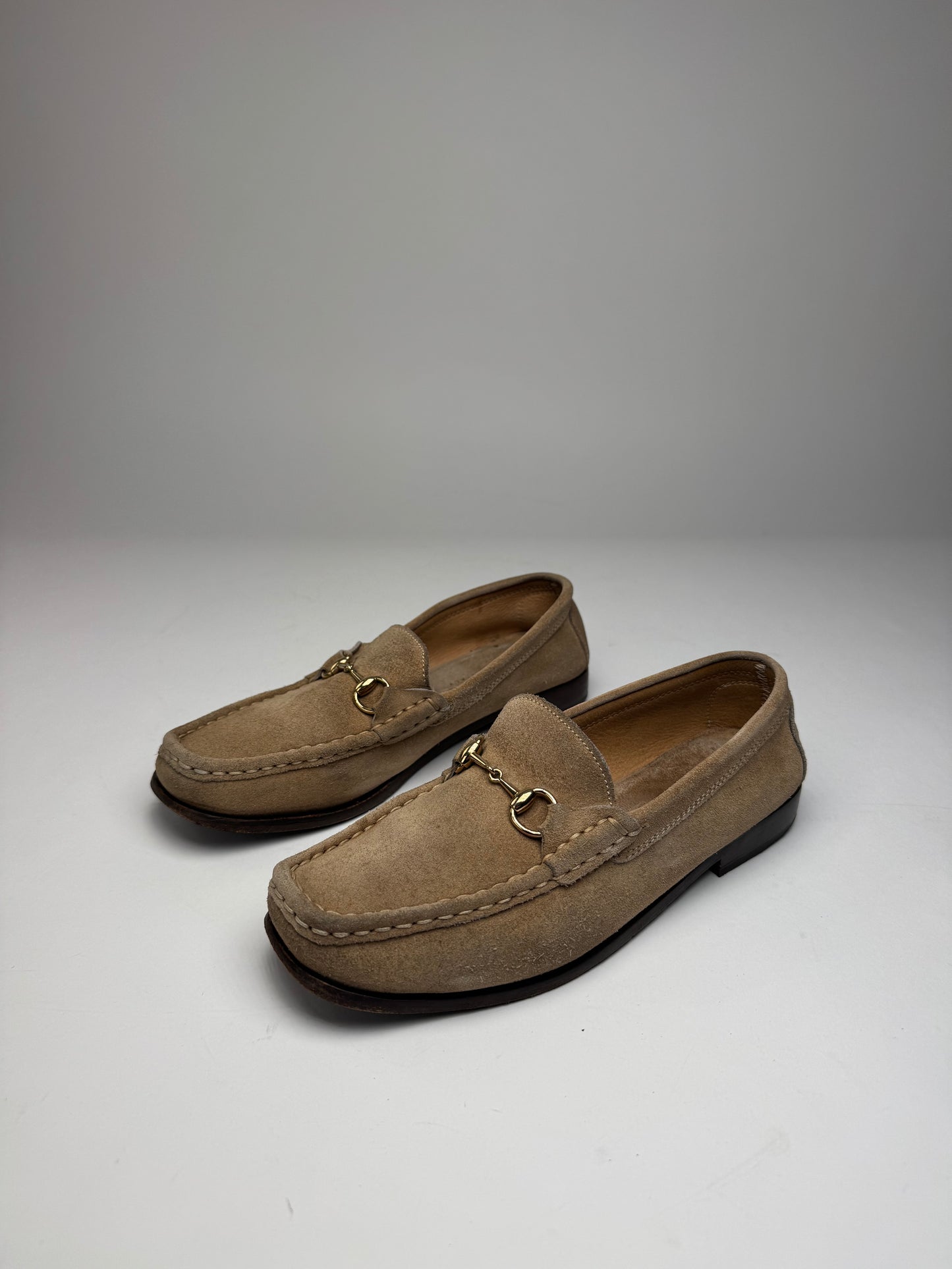 Vintage Gucci Suede Loafer Beige Brown 37,5C