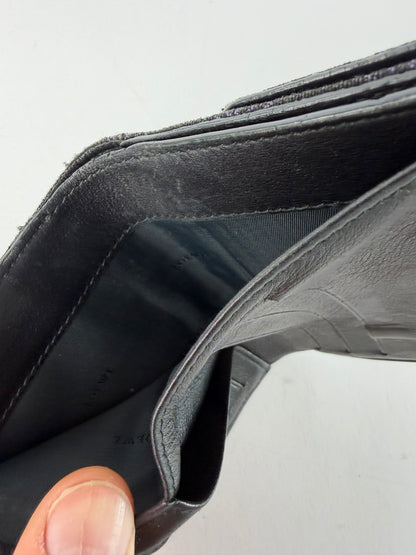 Vintage Loewe Anagram Canvas Bifold Wallet Late 1990s Black Grey
