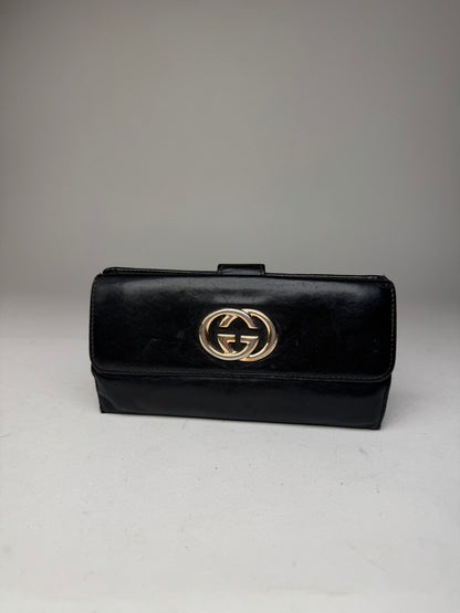 Vintage Gucci Marmont Leather Wallet Black