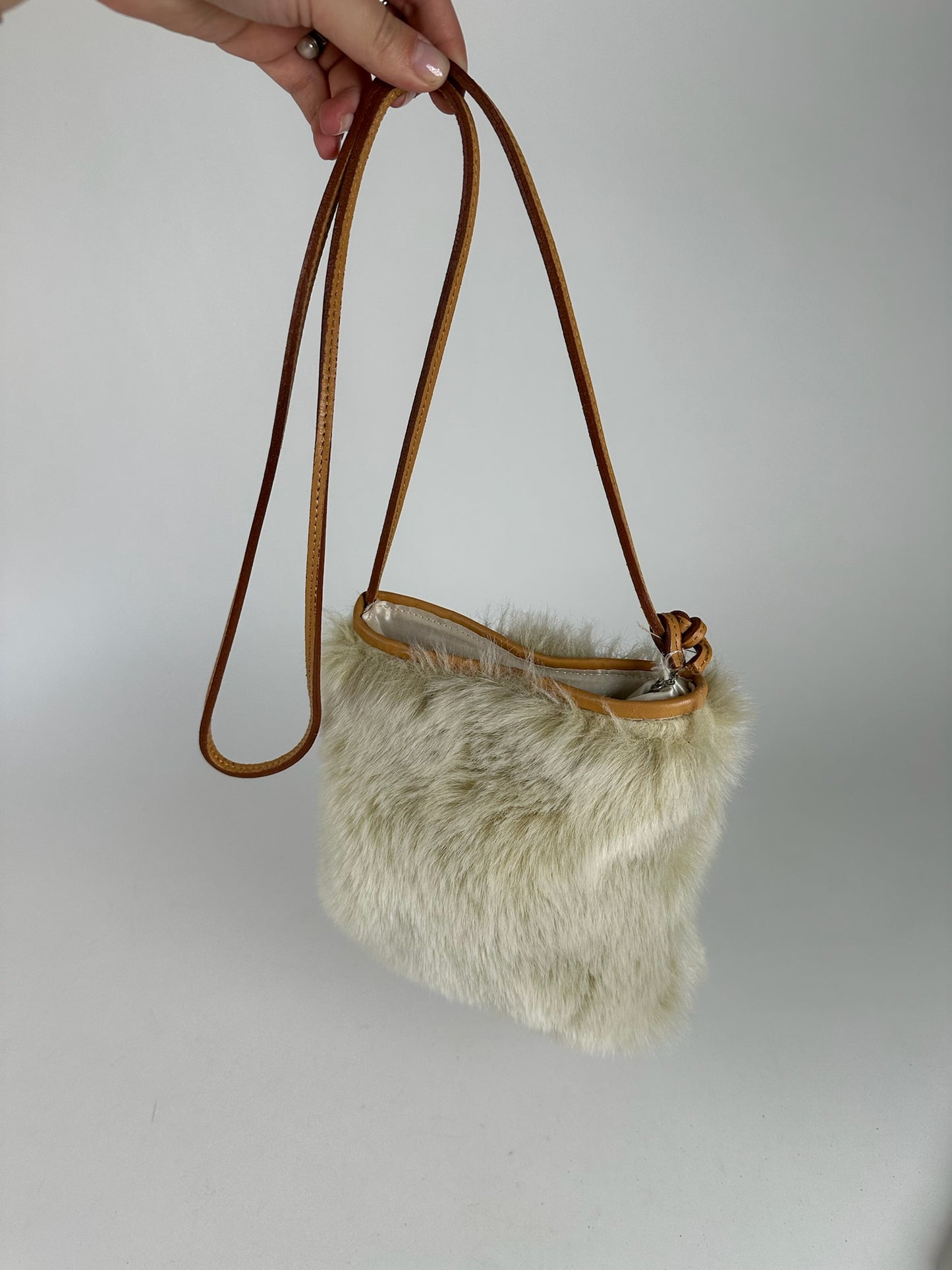 Vintage Courreges Fur Bag White