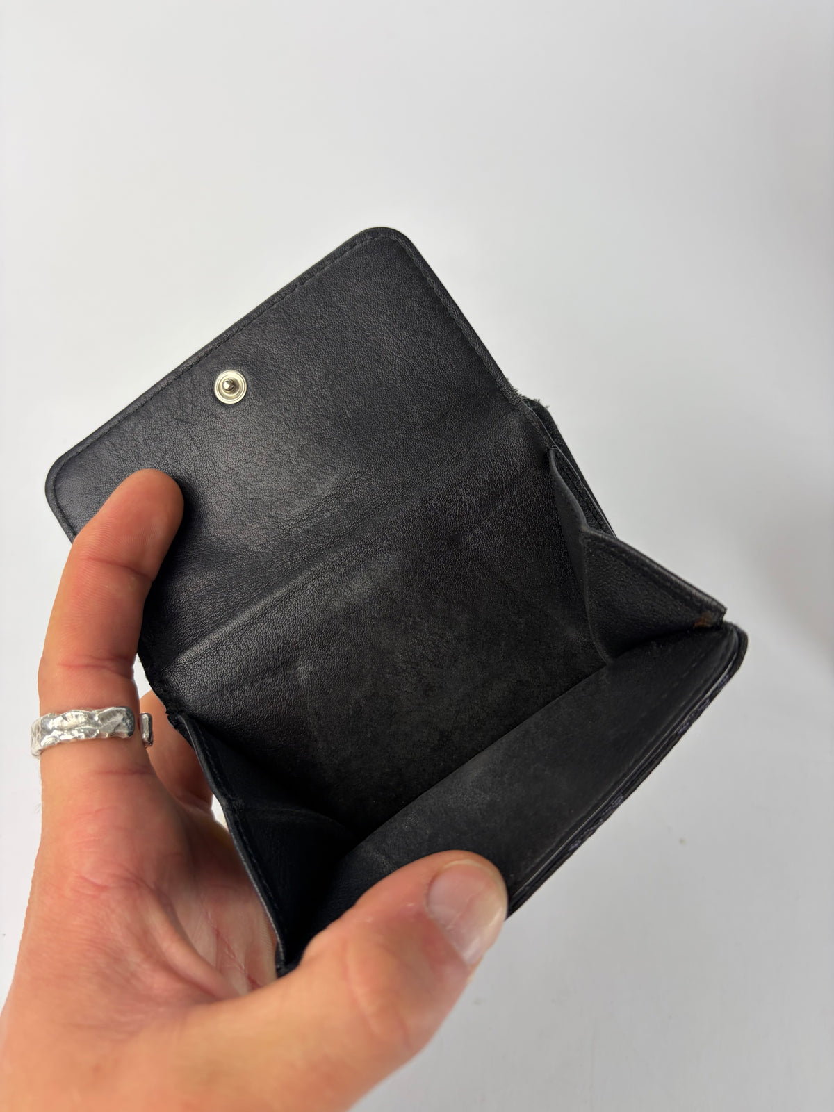 Vintage Loewe Anagram Canvas Bifold Wallet Late 1990s Black Grey
