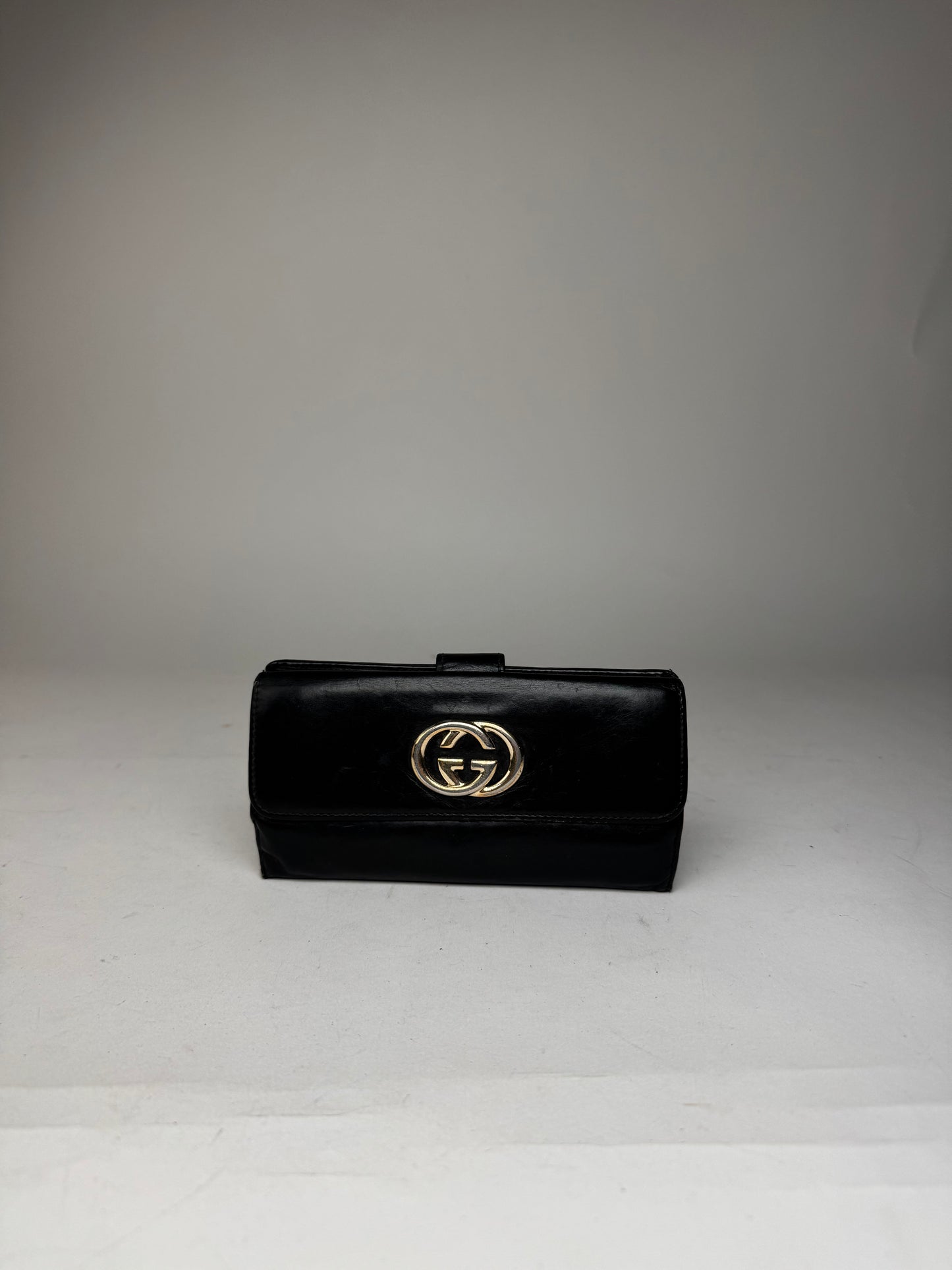 Vintage Gucci Marmont Leather Wallet Black