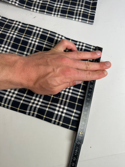 Vintage Burberry Check Trousers Navy Yellow S