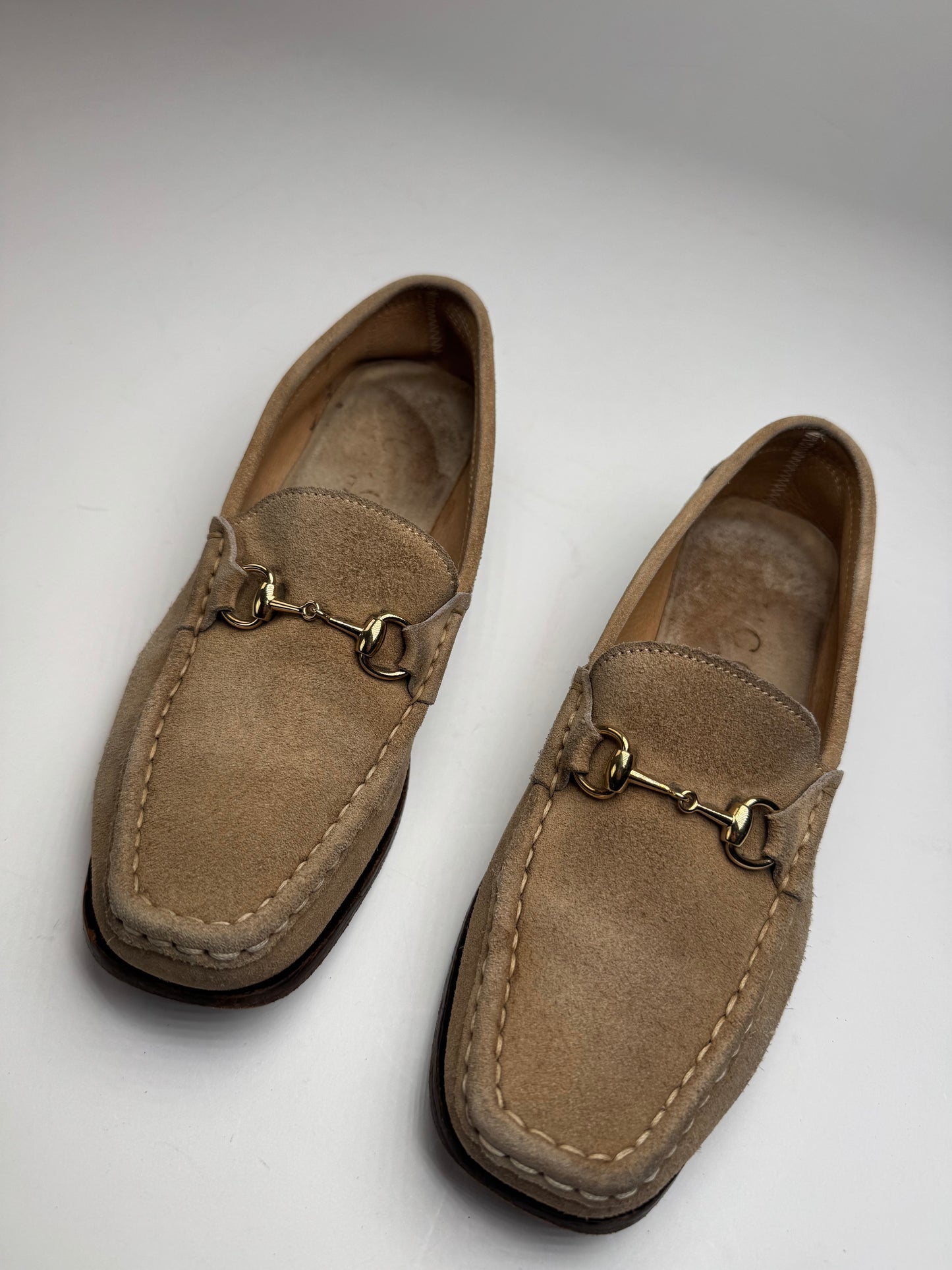 Vintage Gucci Suede Loafer Beige Brown 37,5C