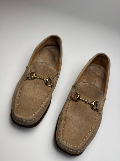Vintage Gucci Suede Loafer Beige Brown 37,5C