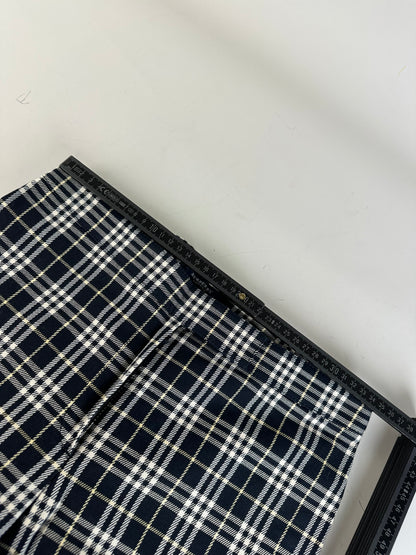 Vintage Burberry Check Trousers Navy Yellow S