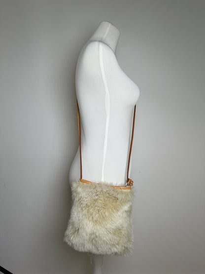 Vintage Courreges Fur Bag White