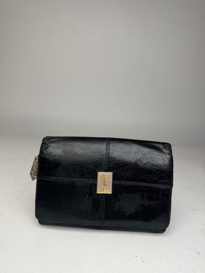 Vintage Yves Saint Lauren Leather Wallet Black