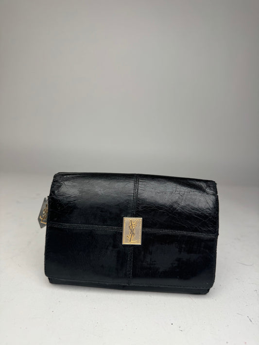Vintage Yves Saint Lauren Leather Wallet Black