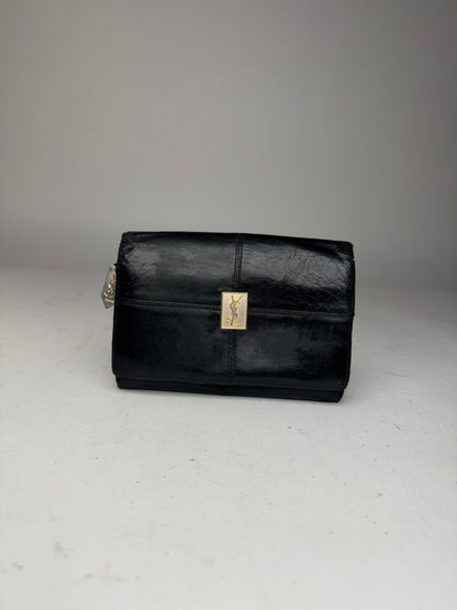 Vintage Yves Saint Lauren Leather Wallet Black