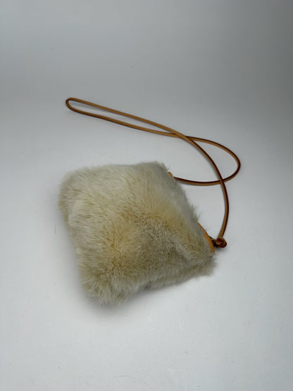 Vintage Courreges Fur Bag White