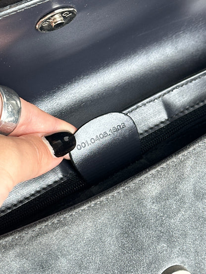 Sac vintage en cuir suédé Gucci gris