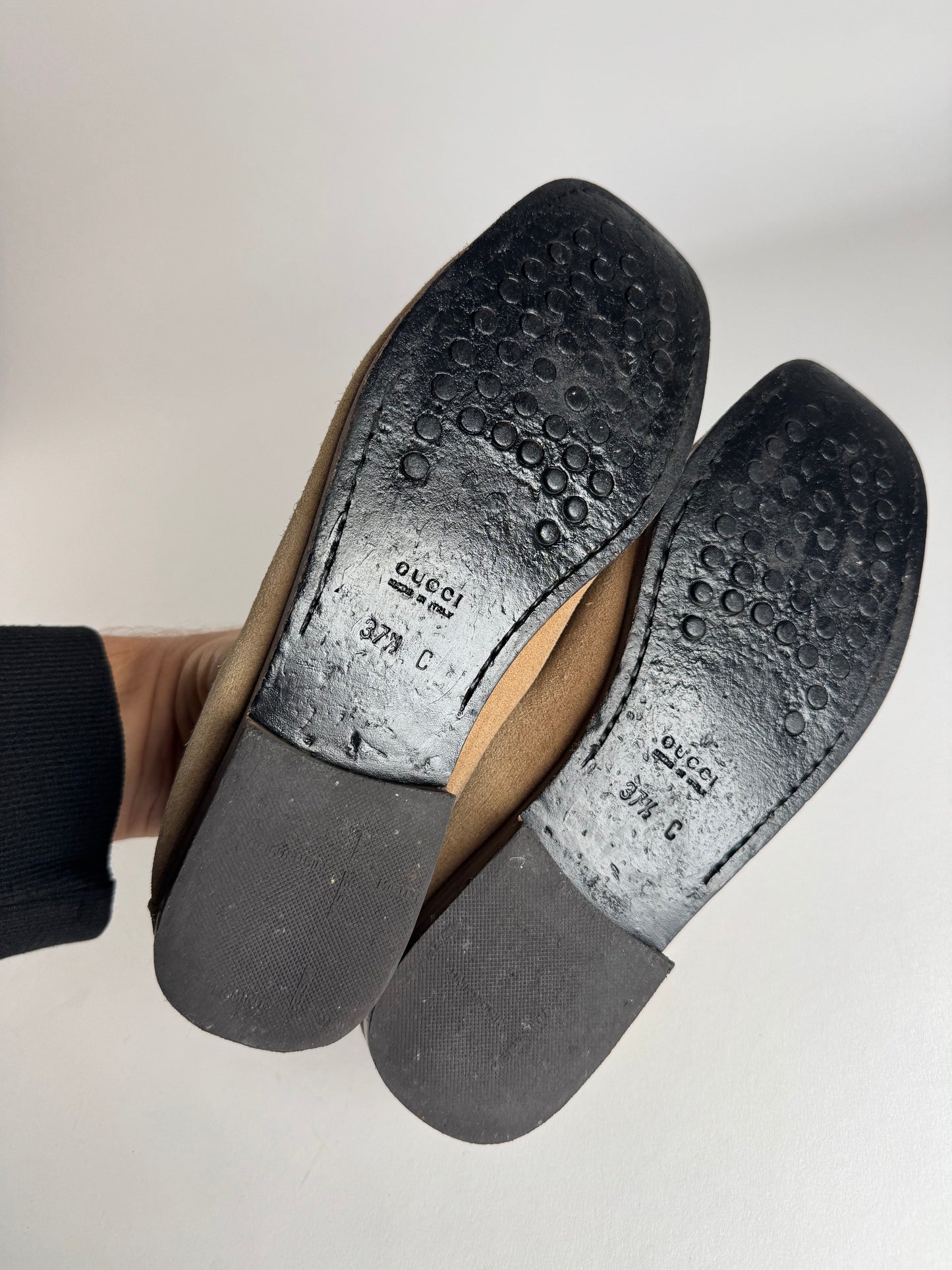 Vintage Gucci Suede Loafer Beige Brown 37,5C