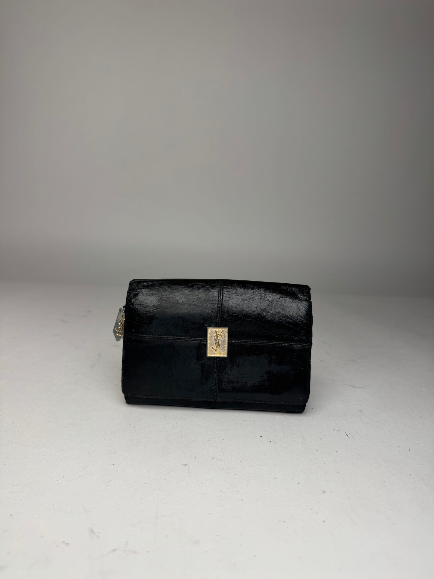 Vintage Yves Saint Lauren Leather Wallet Black