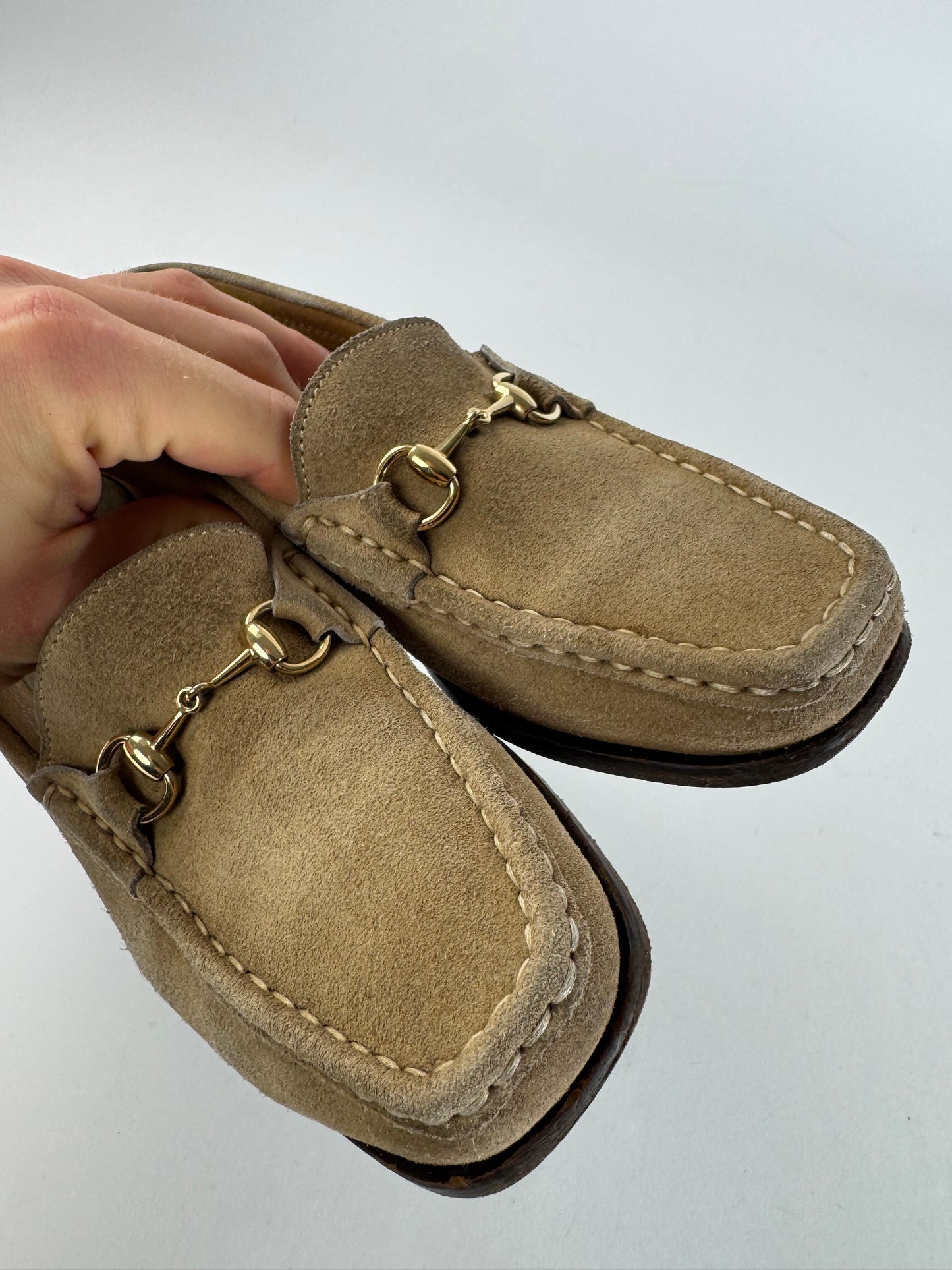 Vintage Gucci Suede Loafer Beige Brown 37,5C