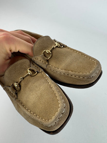 Vintage Gucci Suede Loafer Beige Brown 37,5C