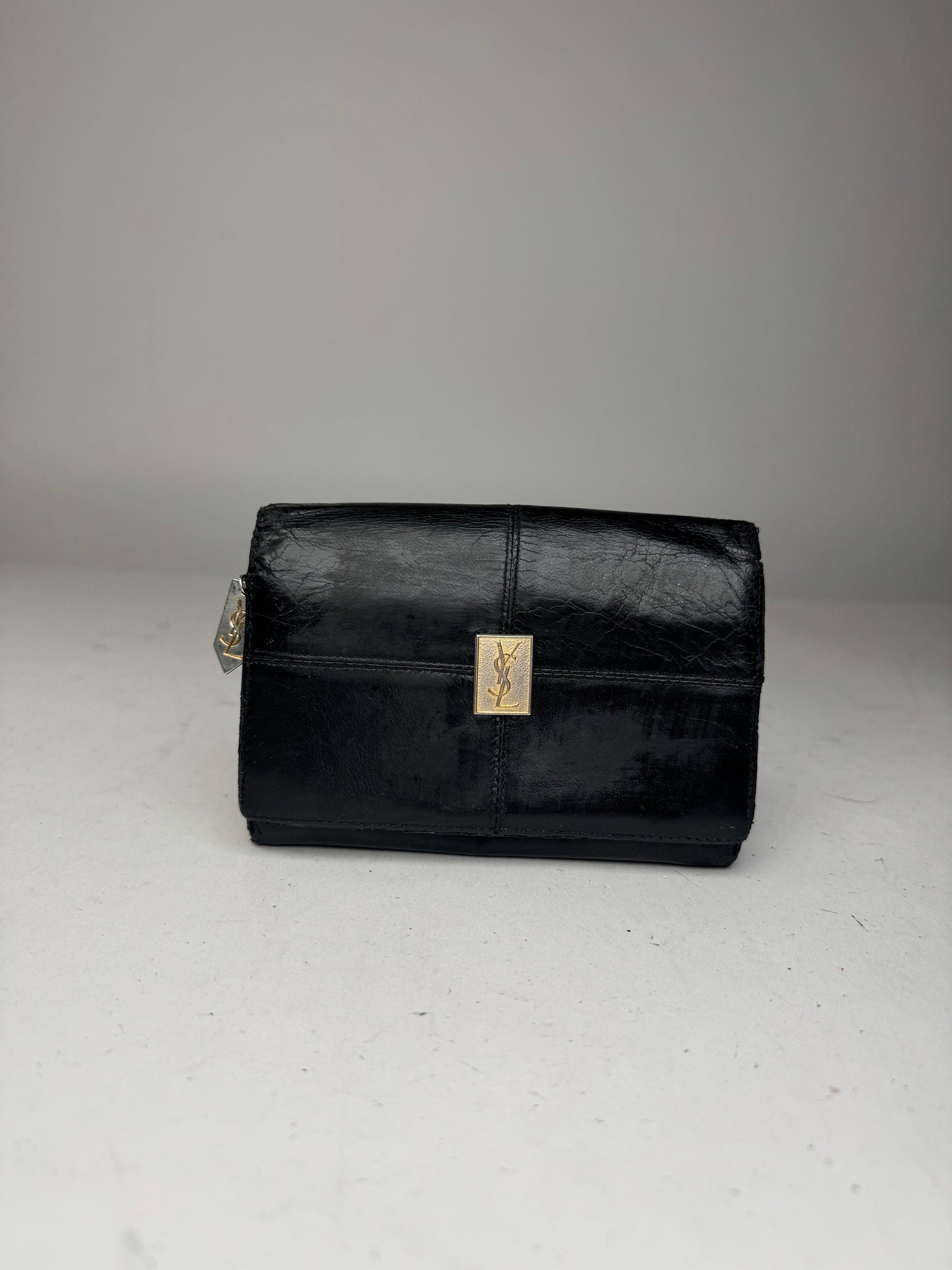 Vintage Yves Saint Lauren Leather Wallet Black