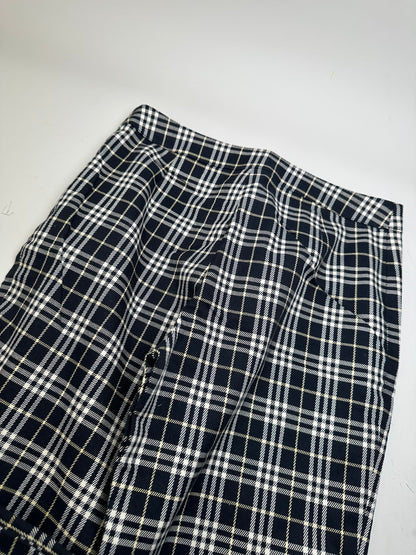 Vintage Burberry Check Trousers Navy Yellow S