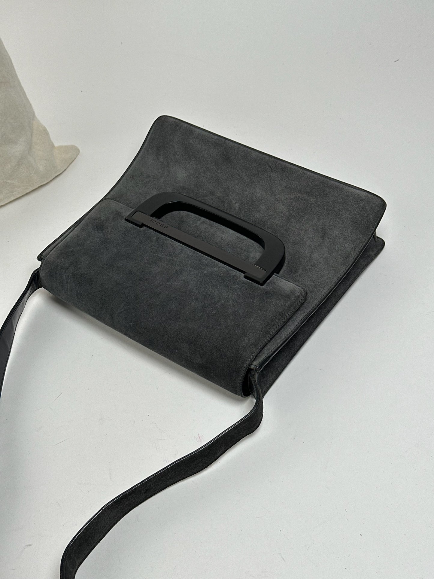 Sac vintage en cuir suédé Gucci gris