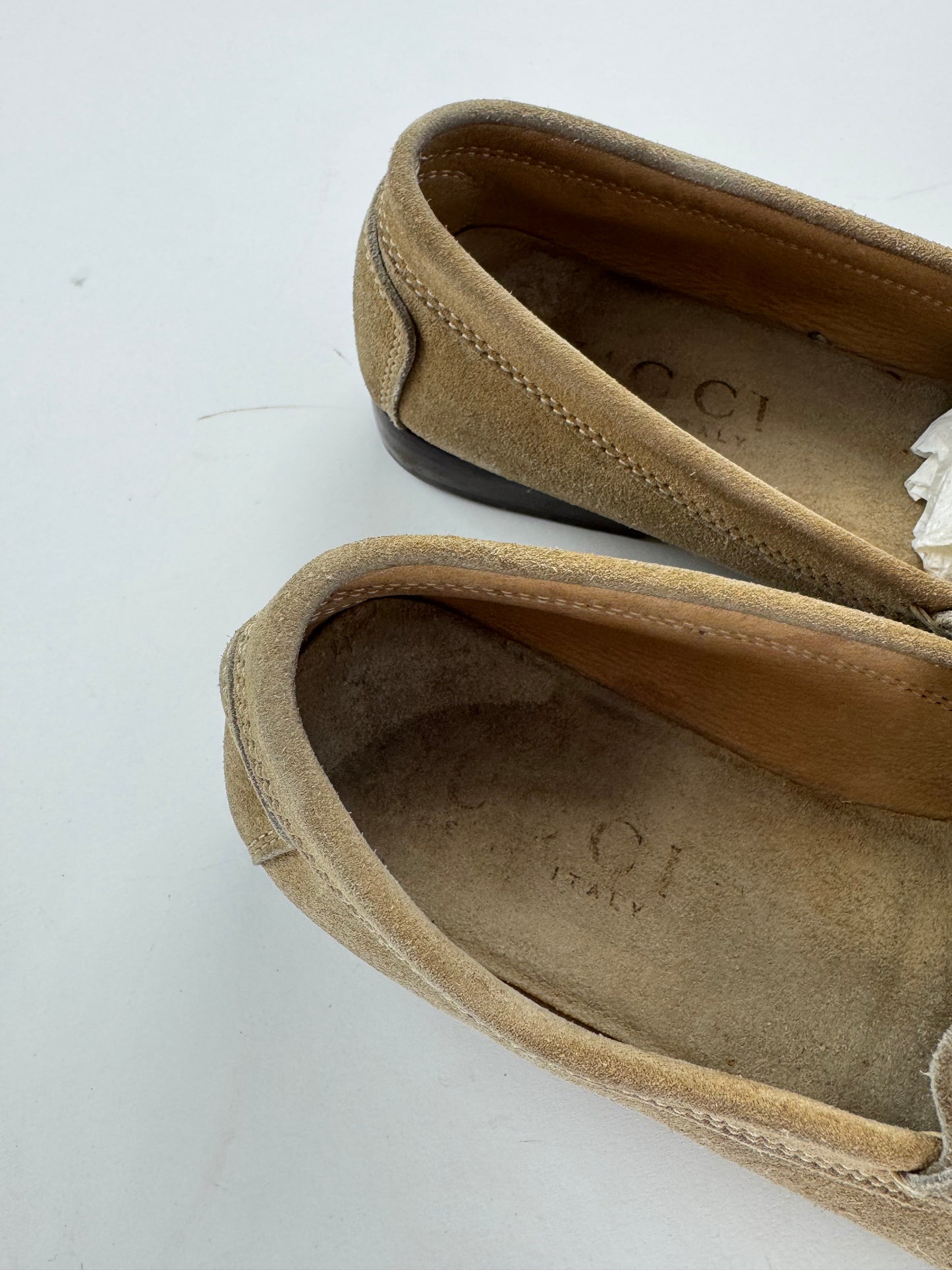 Vintage Gucci Suede Loafer Beige Brown 37,5C