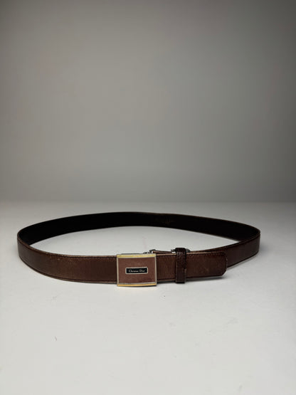 Vintage Dior Leather Belt Brown
