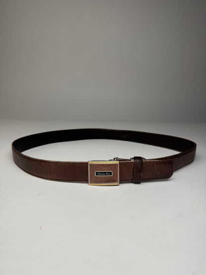 Vintage Dior Leather Belt Brown