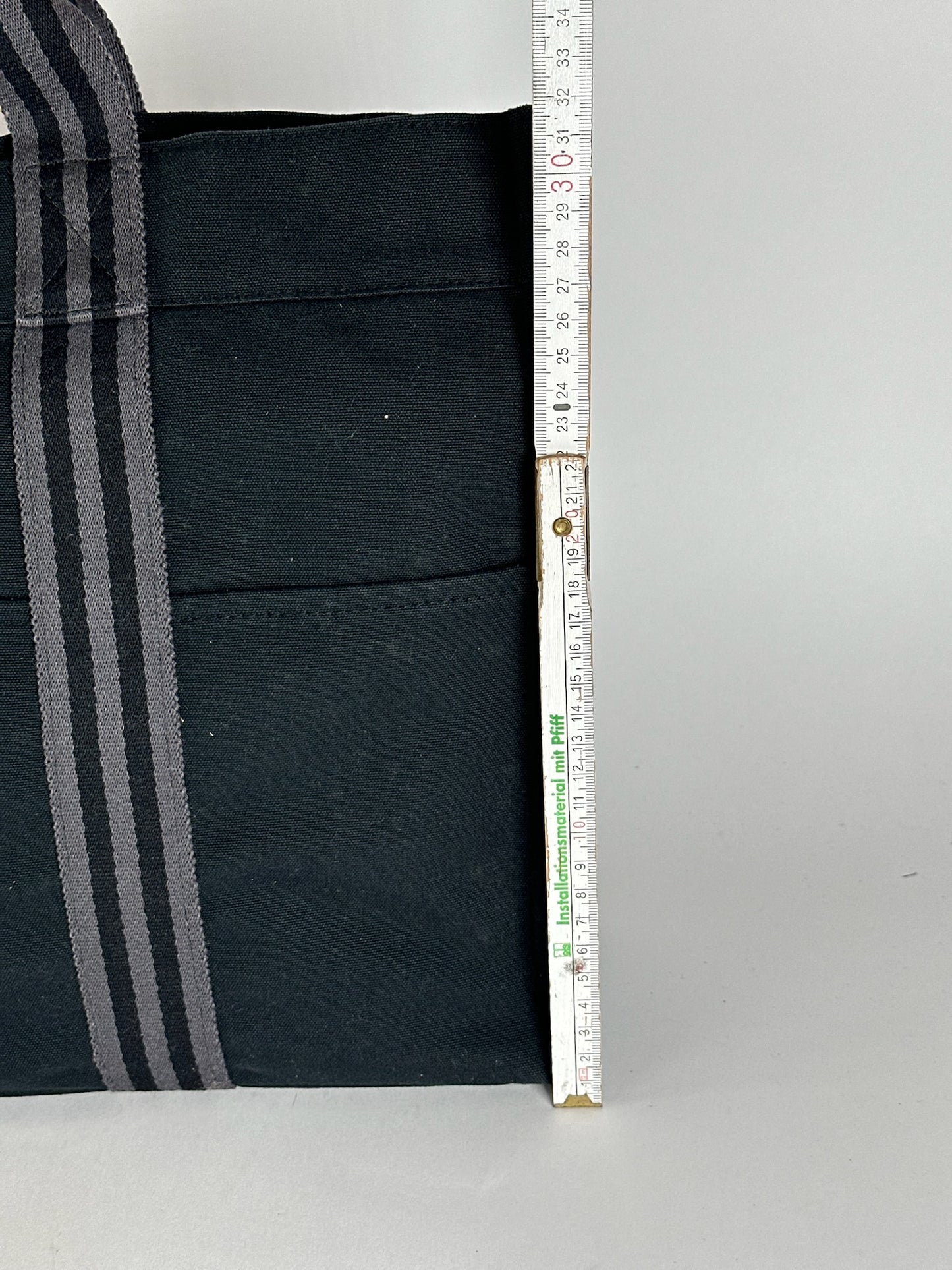 Vintage Hermes canvas Shopper black