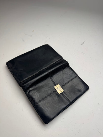 Vintage Yves Saint Lauren Leather Wallet Black
