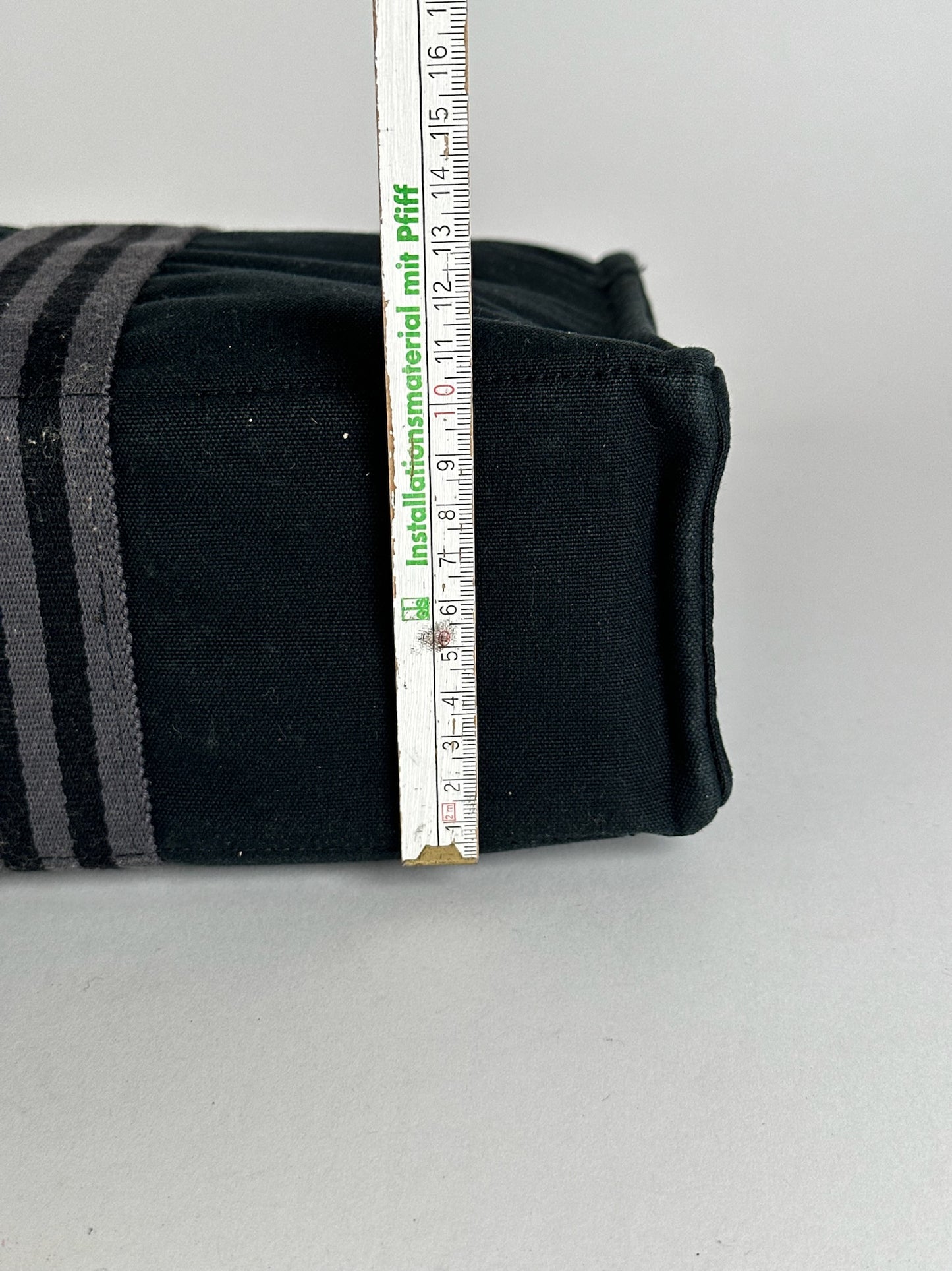 Vintage Hermes canvas Shopper black