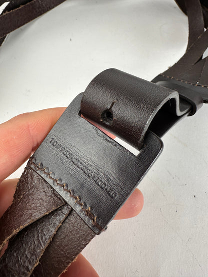 Vintage Gucci Twisted Leather Belt Brown