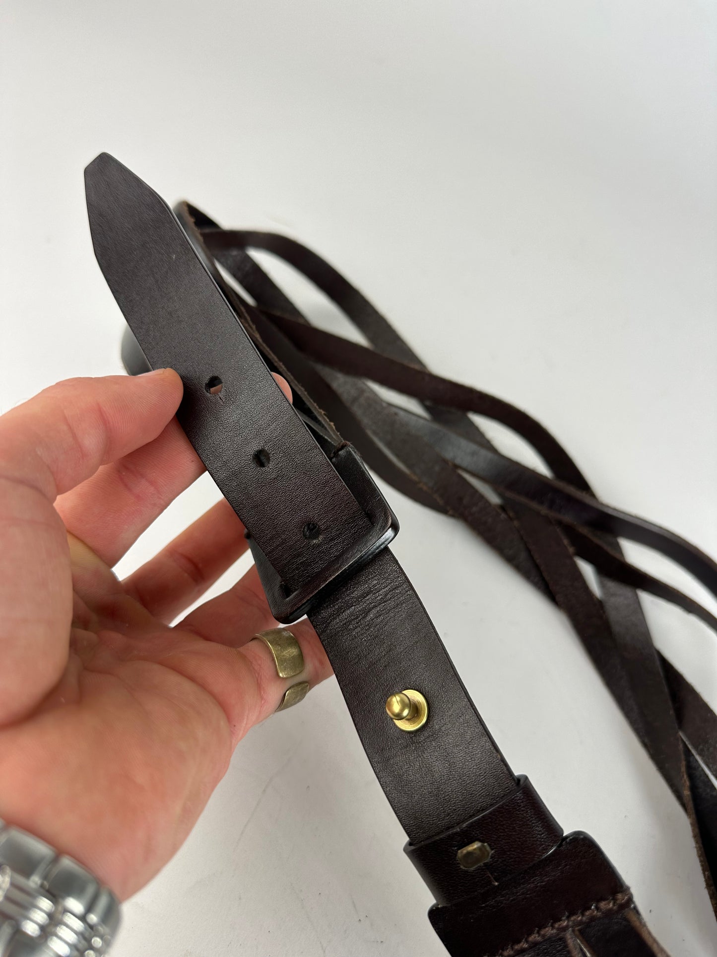 Vintage Gucci Twisted Leather Belt Brown