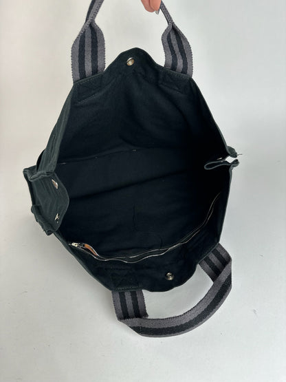 Vintage Hermes canvas Shopper black