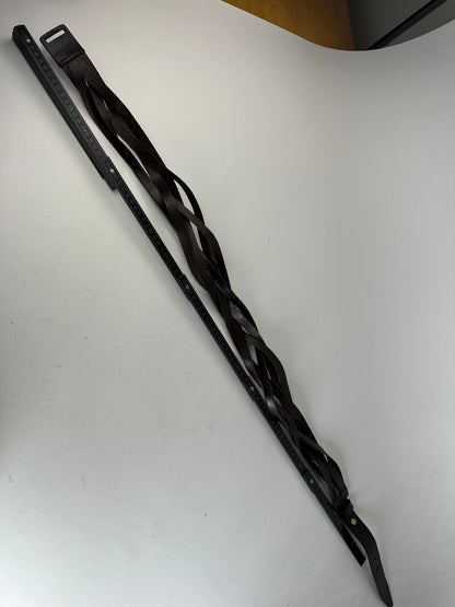 Vintage Gucci Twisted Leather Belt Brown