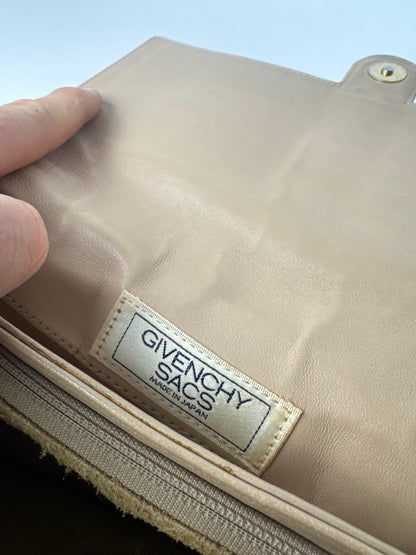 Vintage Givenchy Crossbody Leather bag beige
