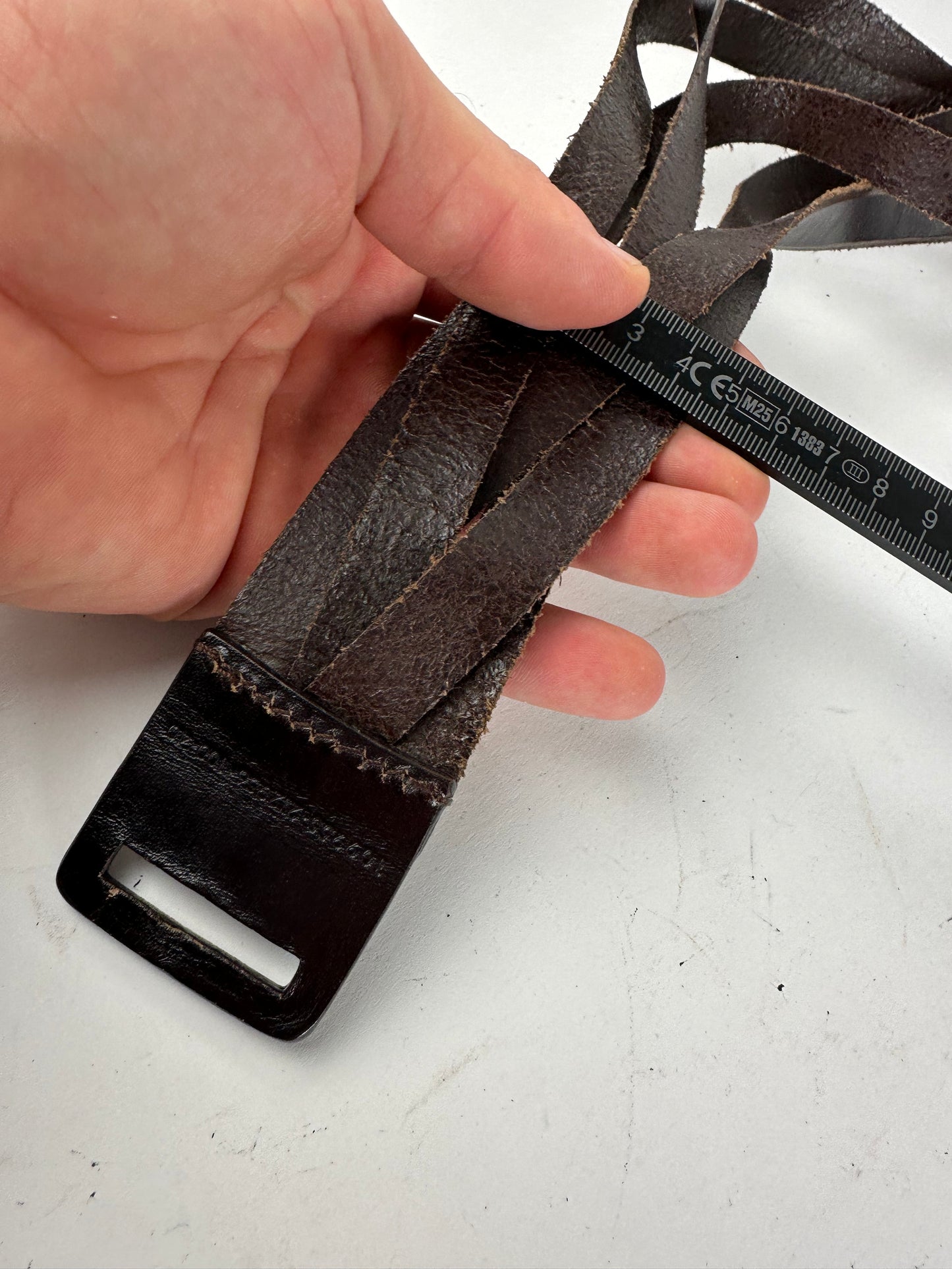 Vintage Gucci Twisted Leather Belt Brown