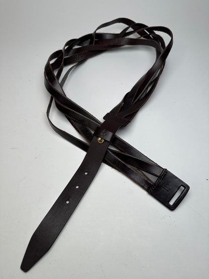 Vintage Gucci Twisted Leather Belt Brown
